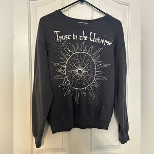 Trust in the Universe Graphic Sweatshirt - Black